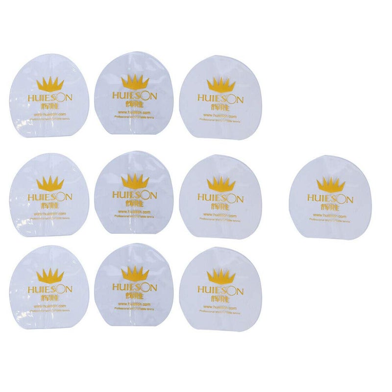 Acxico 10Pcs Ping Pong Table Tennis Racket Rubber Protection Film Protection Cover Transparent - Image 1